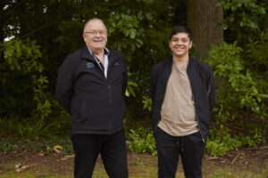 (Keith Raymond, Research Programme Manager (L) and Stephen Thompson UC student intern